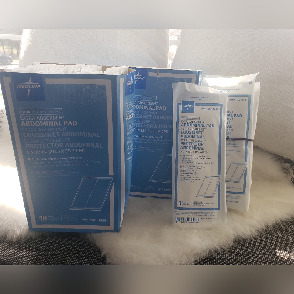 Lot Of 47 Extra Absorbent Abdominal Pads - 8x10